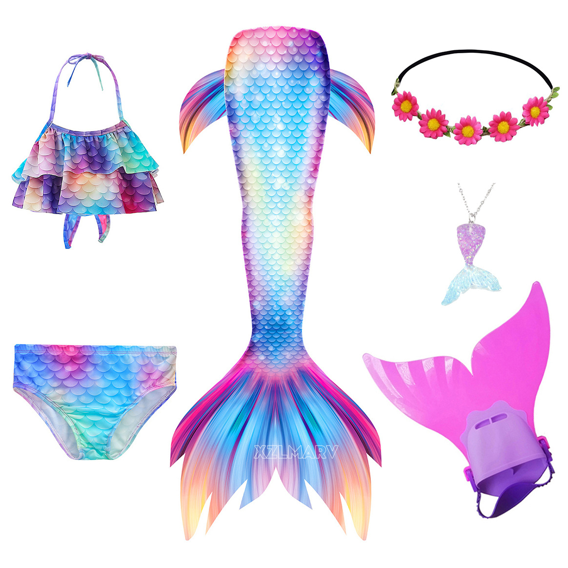 Girls Swimming Mermaid Tail Gi - огляд і ціна Flippers Swimming