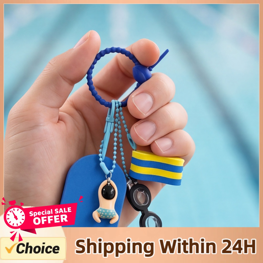 Cute Swim Themed Keychain with - огляд і ціна Goggles Swim