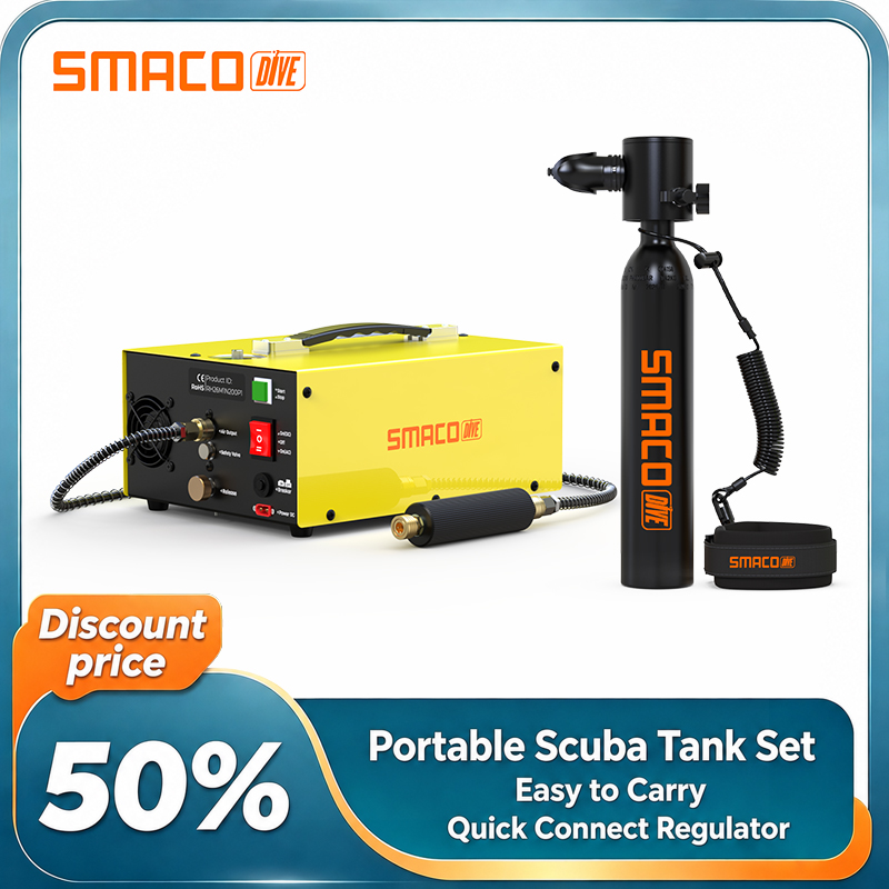 SMACO Mini Scuba Diving Tank S - огляд і ціна Snorkel Set